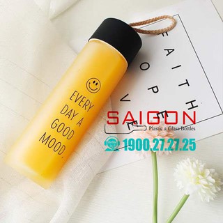 Bình Thủy Tinh Trụ Có Dây Đeo 350ml