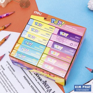 Gôm tẩy 2B 4 màu POP DELI E3045