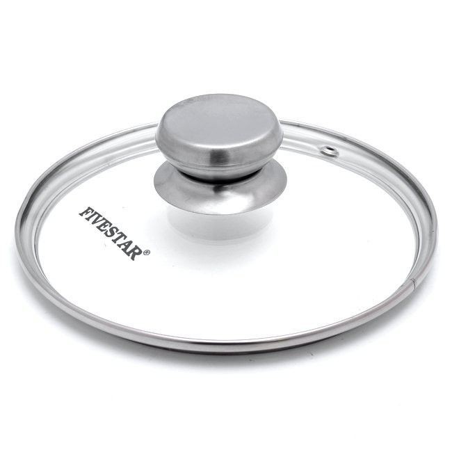 Nồi 3 đáy sandwich inox 430 Fivestar Standard bếp từ nắp kính