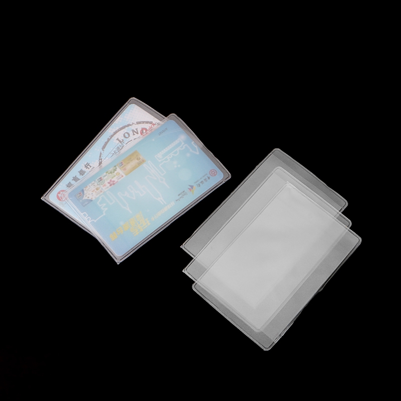 Timetogether*20Pcs Rectangle Clear Plastic Work Badge Credit Card Holder Protective Case