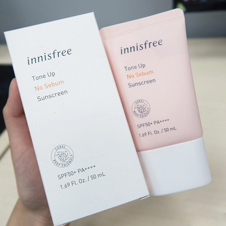 Kem chống nắng Innisfree Tone Up No Sebum Sunscreen 50ml chính hãng Hàn Quốc