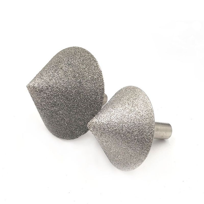 Đầu mài kính đá hoa cương mạ điện hình nón 20-50mm
