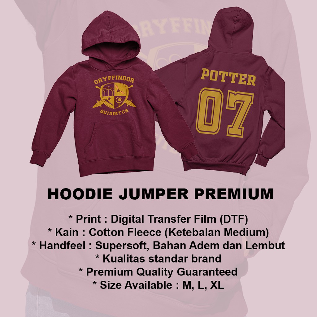 Áo Hoodie In Hình Harry Potter Gryffindor