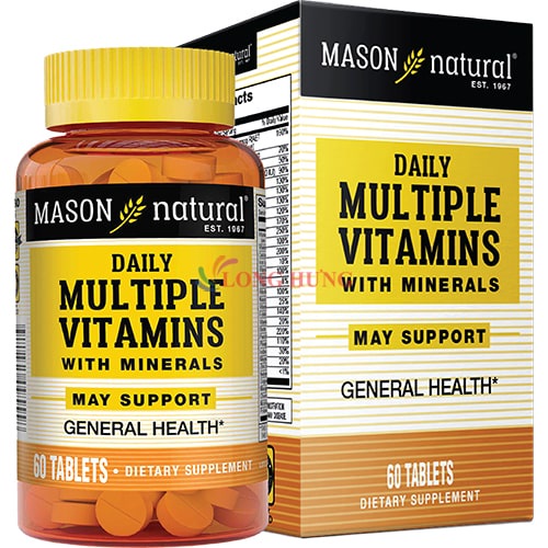 Viên uống Mason Natural Daily Multiple Vitamins With Minerals bổ sung vitamin và khoáng chất (60 viên)