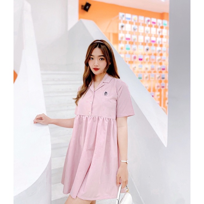 UPZ Đầm Babydoll Logo (4 Màu)