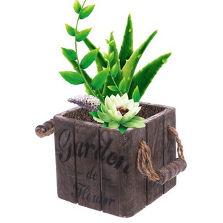 Chậu hoa bằng gỗ hình chậu cây