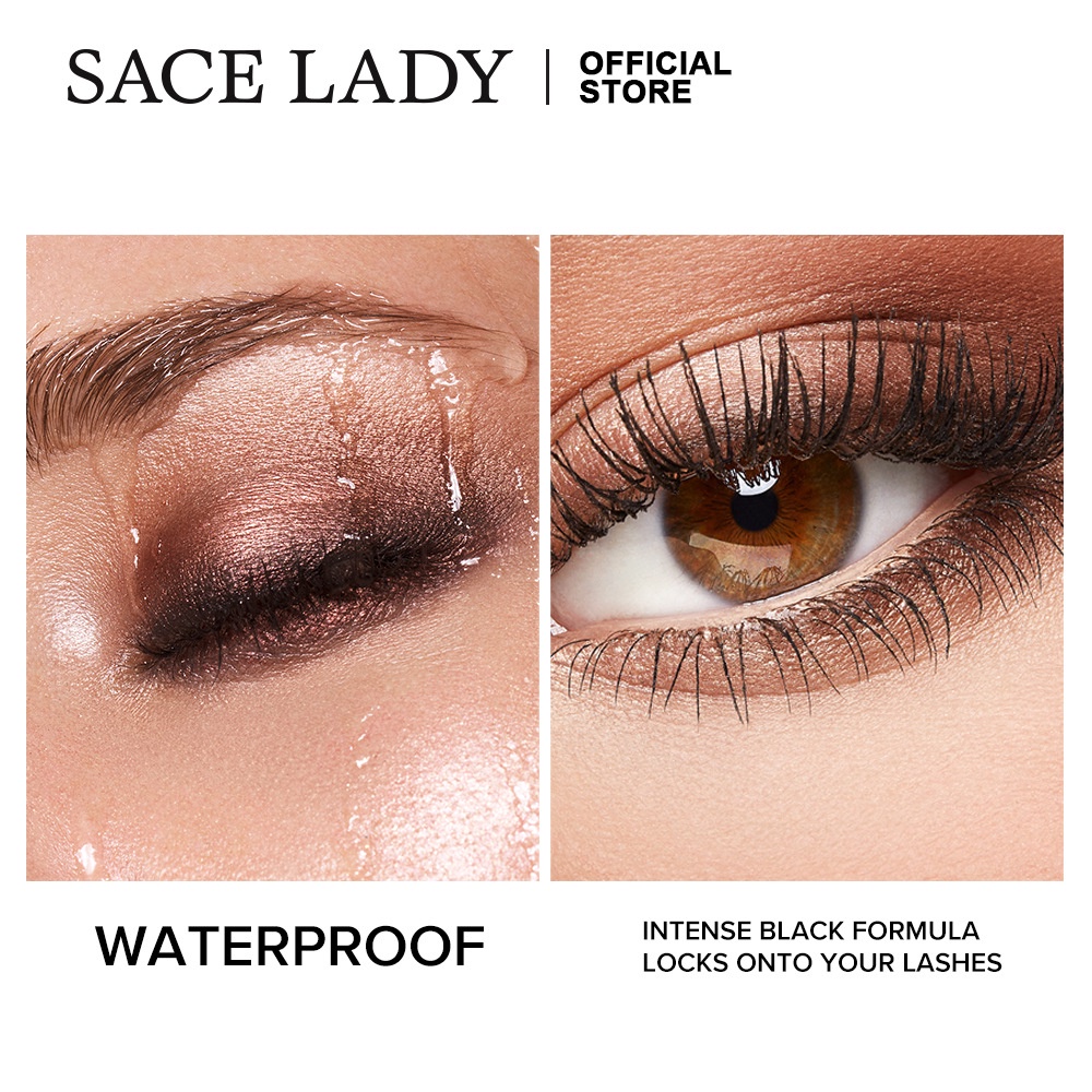 Sace LADY Smudge Proof Mascara Trang điểm Khối lượng Lông mi Trang điểm Làm dày Curl Kéo dài Mỹ phẩm Bán buôn