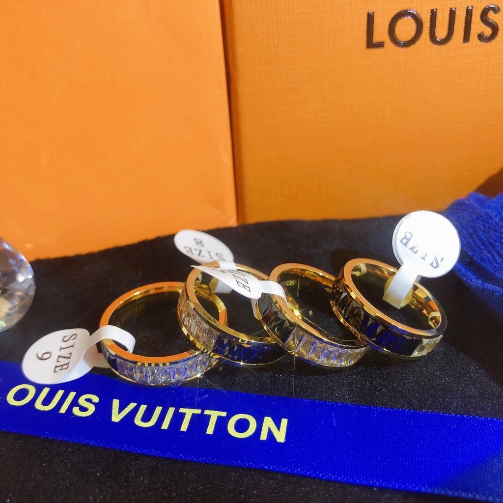 Nhẫn Louis Vuitton Phong Cách Hàn Quốc Đơn Giản Mạ Vàng / Bạc 925 Dành Cho Nữ