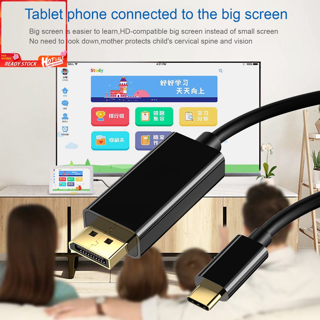 Dây Cáp Chuyển Đổi Type-C Sang Dp 1.8m Hd-Compatible Cho Máy Tính | BigBuy360 - bigbuy360.vn
