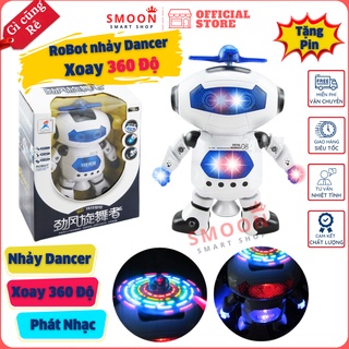 Robot đồ chơi , đồ chơi cho bé robot nhảy múa xoay 360 độ theo nhạc siêu đẹp cho bé 3,4,5,6 tuổi - SMOON