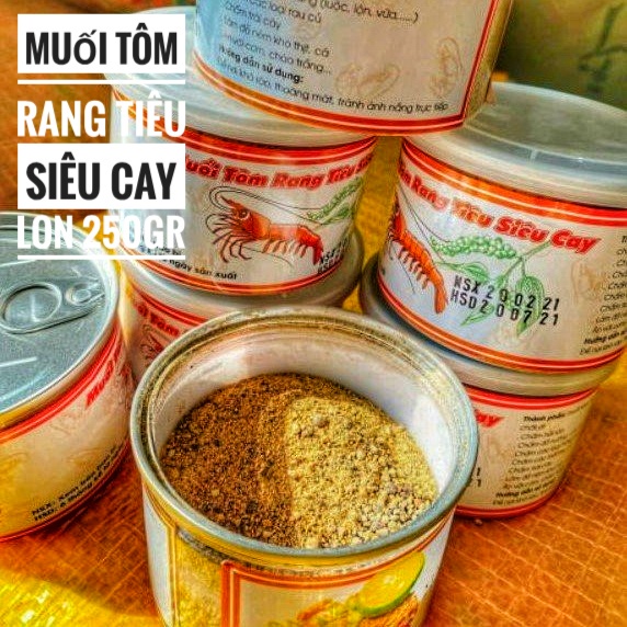 Muối Tôm Rang Tiêu Siêu Cay Hủ 250gram
