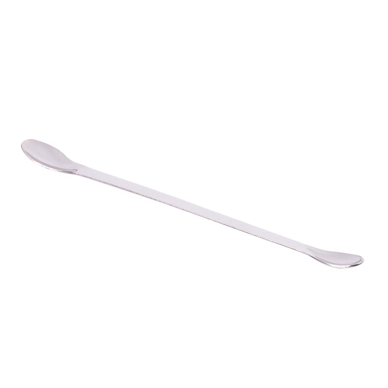 Muỗng thuốc thử phòng thí nghiệm 22cm hai đầu bằng thép không gỉ