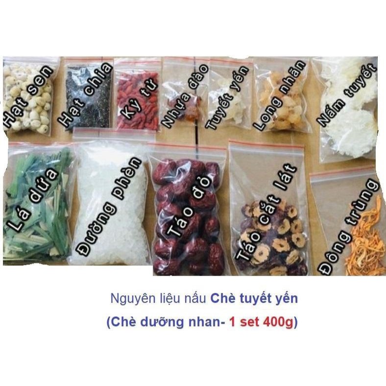 chè dưỡng nhan, 12 vị sét 400g