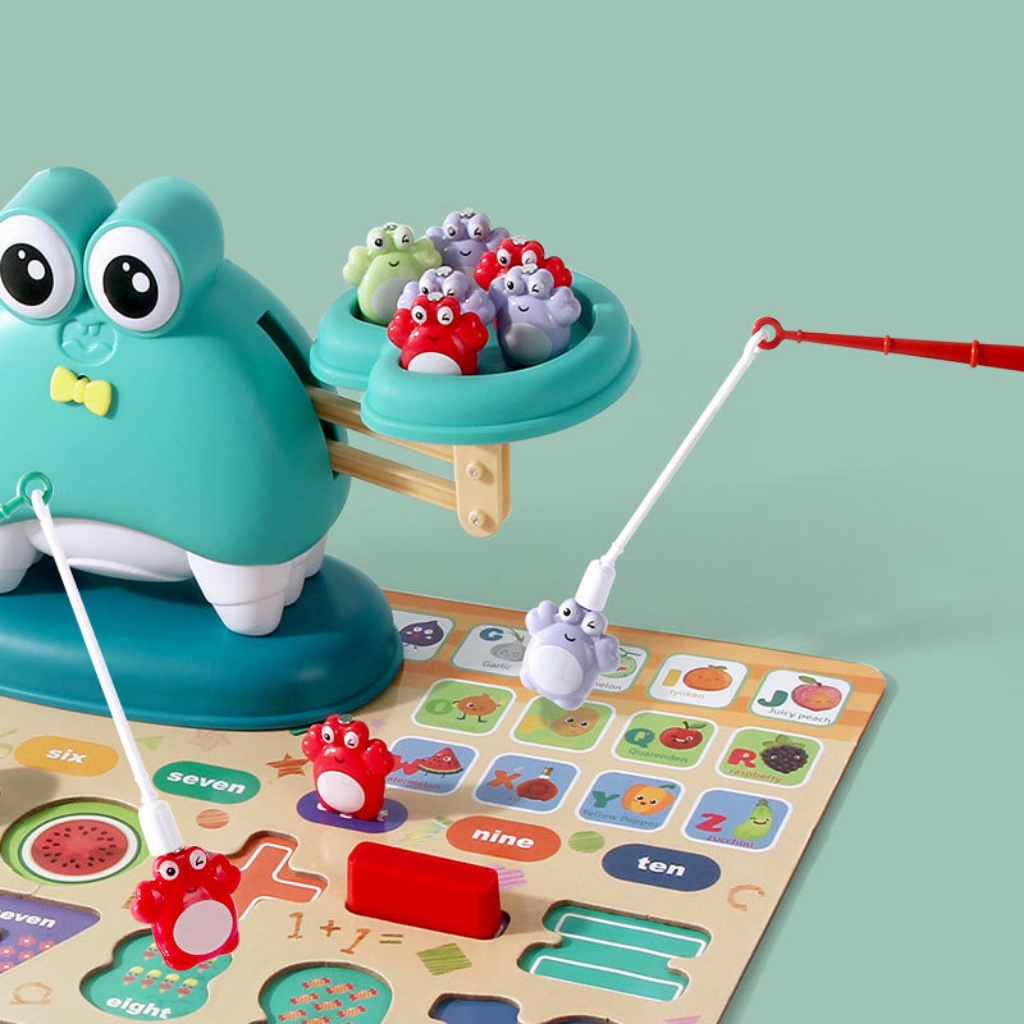 Đồ chơi cho bé gái bé trai PLAYKID cua cân bằng toán học phát triển trí tuệ cho bé PK025