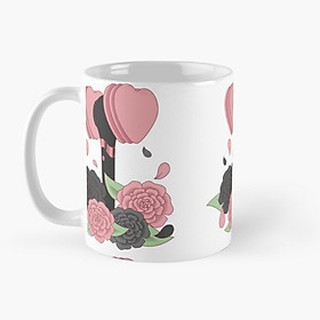 Ly cốc sứ in hình Lightstick BLACKPINK và hoa