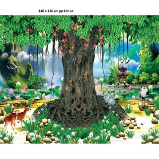 Tranh dán tường 3d cây bồ đề luna-003a kt 130 x 110 cm