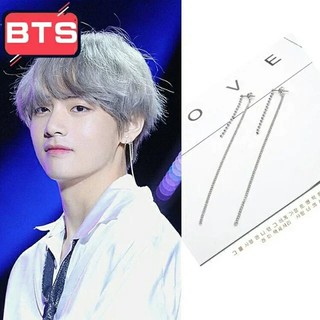 Khuyên tai dây dài  BTS ( hàng sẵn )