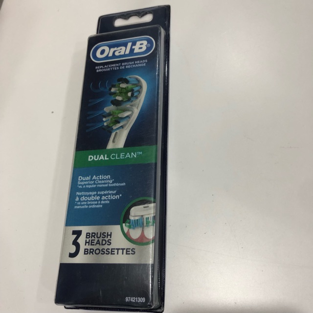 BỘ 3 ĐẦU BÀN CHẢI ĐIỆN ORAL-B DUAL CLEAN