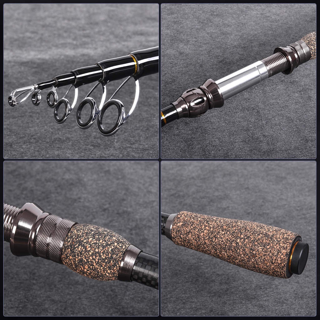 Cần Câu Cá Mini 1.8M 2.1M 2.4M Bằng Sợi Carbon Siêu Nhẹ