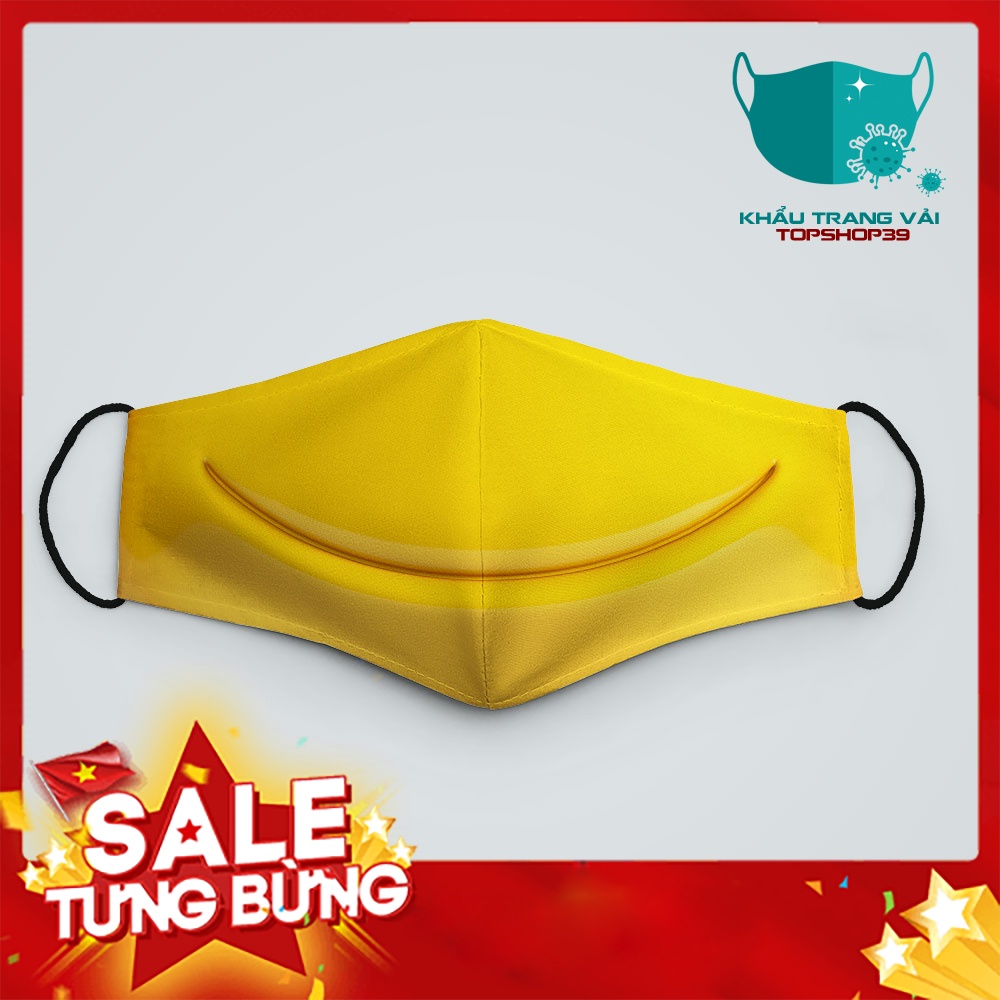 Khẩu Trang Vải Nano EMOJIS_23 TopShop39 Chất Liệu Vải Dày 2 Lớp Chống Nắng, Phòng Dịch Bệnh, Lọc Khô
