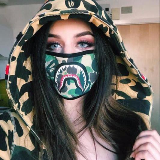 ☼Giá Hủy Diệt☼ Khẩu trang vải Bape cá mập form chuẩn ôm mặt