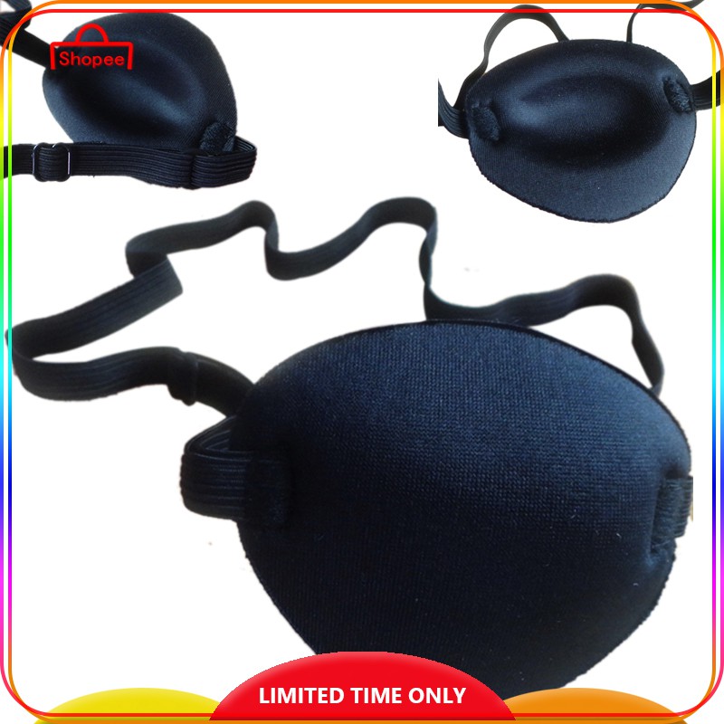 Medical Use Concave Eye Patch Foam Groove Adjustable Strap Eyeshades
