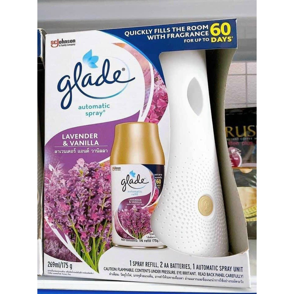 COMBO Máy Xịt Thơm Phòng Tự Động GLADE 3in1 Thái Lan