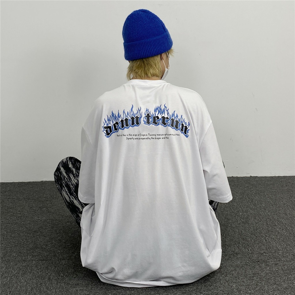 Áo thun tay lỡ nam nữ, áo phông form rộng chất cotton mát mịn thấm hút mồ hôi in hình CHỮ T | BigBuy360 - bigbuy360.vn