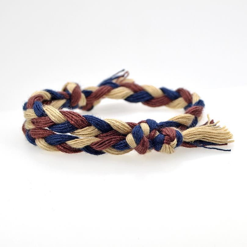 Vòng Tay Bện Dây Cotton Handmade Có Thể Điều Chỉnh Phong Cách Dân Tộc Dành Cho Nam Nữ | BigBuy360 - bigbuy360.vn