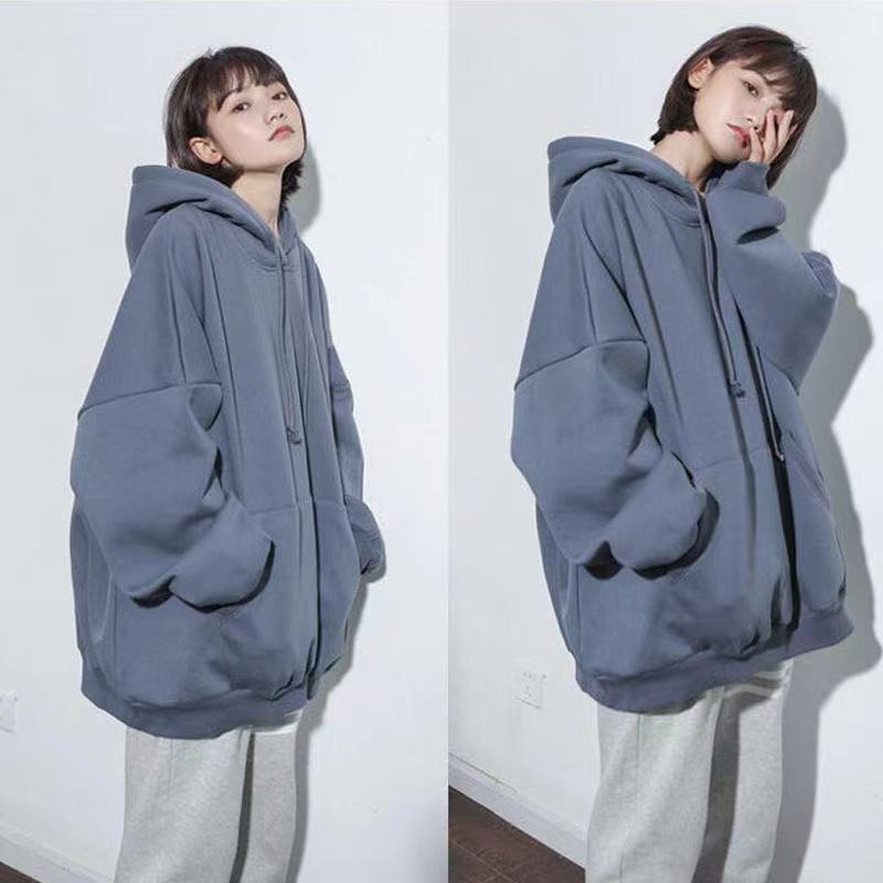 Mới Áo Hoodie Dáng Rộng Thiết Kế Trẻ Trung Cho Nữ