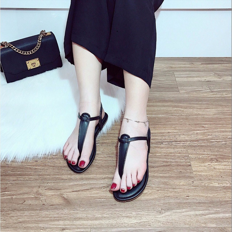 GIÀY SANDAL THẤP XỎ NGÓN CHỮ T CÓ SIZE LỚN 35-42