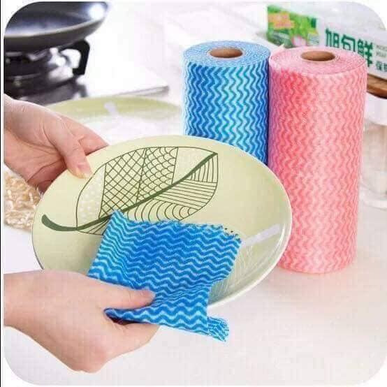 Cuộn Giấy Vải Lau Đa Năng Tiện Dụng (50 Tờ)