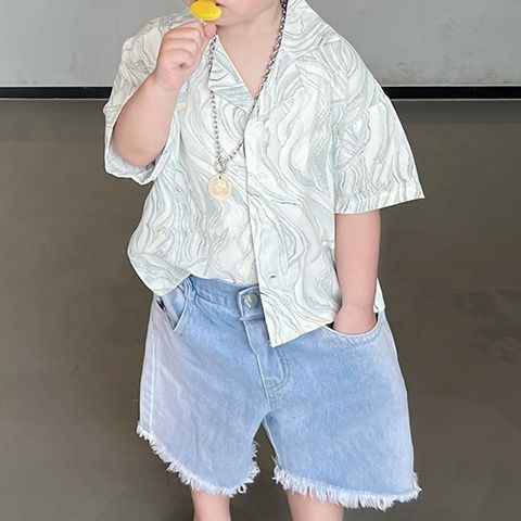 Áo Sơ Mi Ngắn Tay Phong Cách Preppy Nhật Bản Thời Trang Mùa Hè Cho Bé Trai