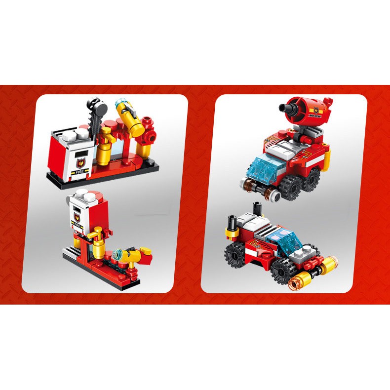 Đồ Chơi Lắp Ráp Kiểu LEGO Biệt Đội Cứu Hoả 12in1 PANLOS Model 633009 - 557 Mảnh Ghép