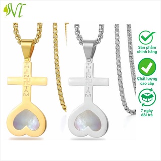 Dây chuyền titan Thiên Tâm đạo cẩm xà cừ mạ vàng không đen không gỉ xài nước tốt Người Đẹp Vì Lụa