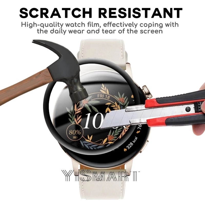 Kính Cường Lực Cong 3D Bảo Vệ Màn Hình Đồng Hồ Thông Minh Huawei GT 3 pro 43mm 46mm Huawei GT3 pro