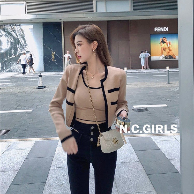 QKOOLE  Áo khoác cardigan/Áo sát nách phong cách Hàn Quốc trẻ trung cho nữ