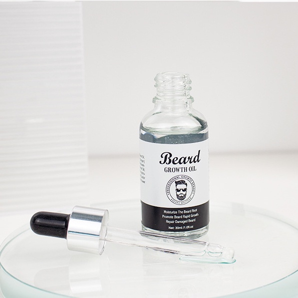 Tinh dầu dưỡng Beard Growth Oil kích thích mọc râu tóc lông mày dưỡng ẩm mềm mịn dành cho nam 30ml
