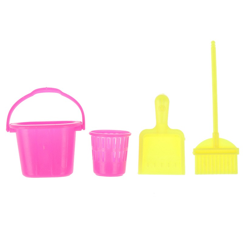 [superhomestore]4Pcs/set Dollhouse Home Furniture Cleaner Cleaning For Doll House Set Toy