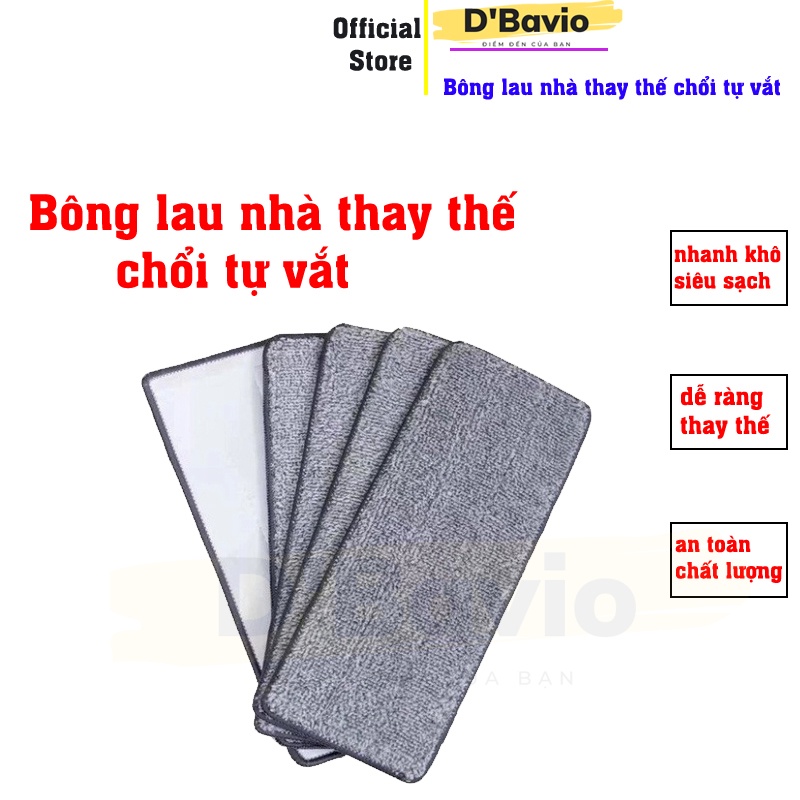 Bông lau nhà thay thế chổi tự vắt có thùng, miếng lau nhà chổi của chổi tự vắt - Dbavio