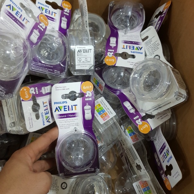 ‍‍‍NÚM Bình Sữa Philips Avent Nature Cổ Rộng Cho Bé‍‍‍CHÍNH HÃNG‍‍‍ TÁCH LẺ 1 NÚM