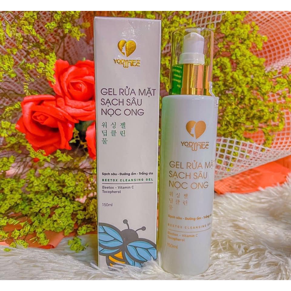 Sữa rửa mặt Phương Anh Mẫu Mới - Gel rửa mặt sạch sâu Nọc Ong Yody White Phương Anh