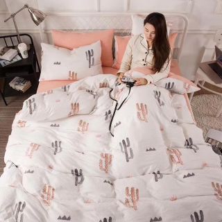Bộ chăn ga gối cotton đũi