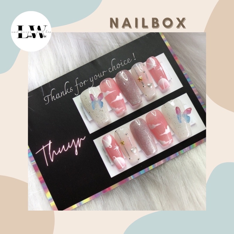 MẪU MÂY ĐÍNH THÊM CHARM BƯỚM