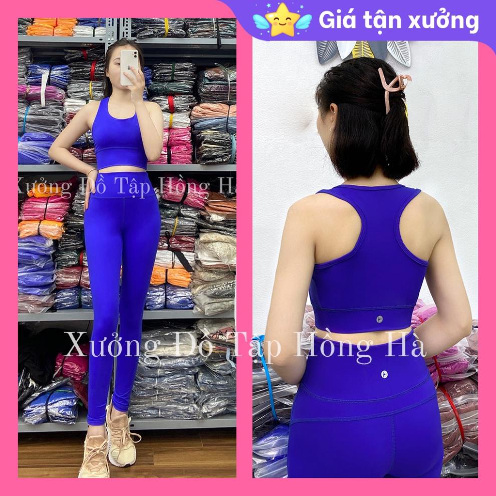 ✅ Ảnh Thật 100% - Mặc Là Mê ✅Bộ đồ tập nữ đa năng - Gym - Yoga nữ - Set tập yoga lưng 3 lỗ áo bra màu trơn *