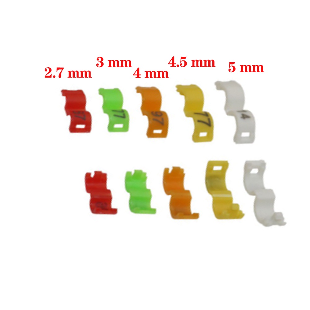 Bộ 10 Vòng Kẹp Nhựa 2.7 / 3 / 4 / 4.5mm Gắn Chân Chim Vẹt