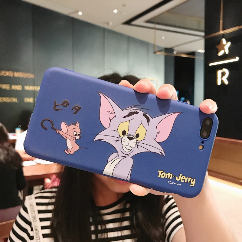 Ốp điện thoại mềm hình chữ Trung Quốc cho TOM AND JERRY iPhone 5s 6 6S 7 8 plus iPhone X XS Max XR 11 12 pro max