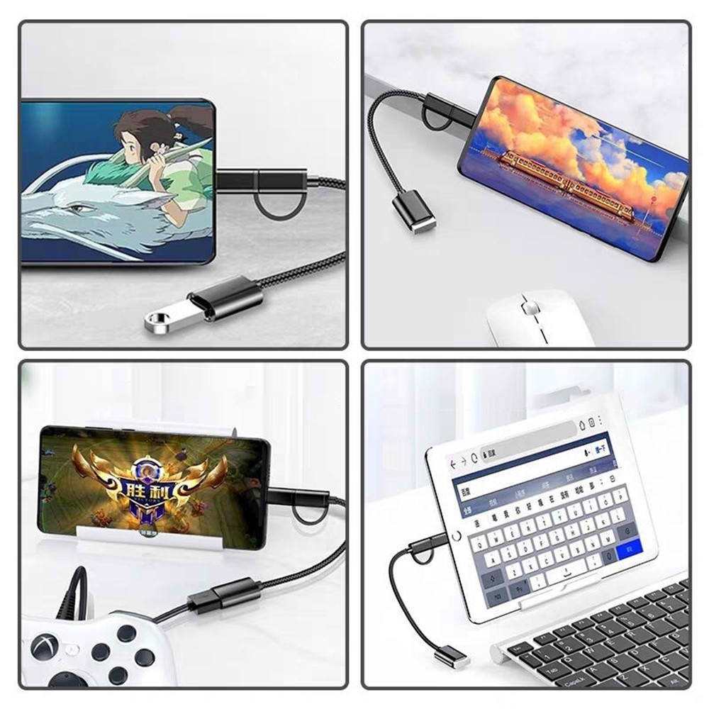 Dây Cáp Sạc 2 Trong 1 Loại c android otg usb Dành Cho Di Động Và Máy Tính Bảng otg