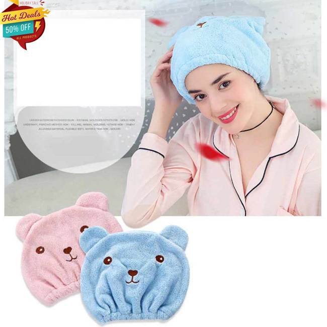 Khăn trùm tóc sợi micro thấm hút nước khô nhanh tiện dụng