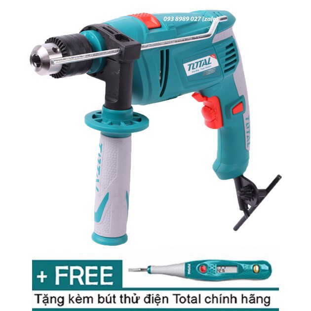 MÁY KHOAN BÚA TOTAL 850W FREE BÚT THỬ ĐIỆN CAO CẤP